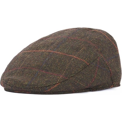 Barbour Wilkin Flat Cap Olive Herringbone