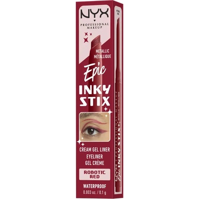 NYX Professional Makeup Gelová oční linka Epic Inky Stix 05 Robotic Red 0,1 g