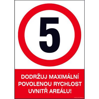 RAFO Samolepka Dodržuj maximální povolenou rychlost Velikosti: 40 x 60 cm
