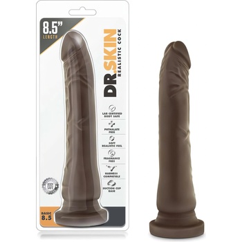 Dr Skin Dr. Skin 8, 5 - реалистично дилдо с вендуза - кафяво (20, 5 см)