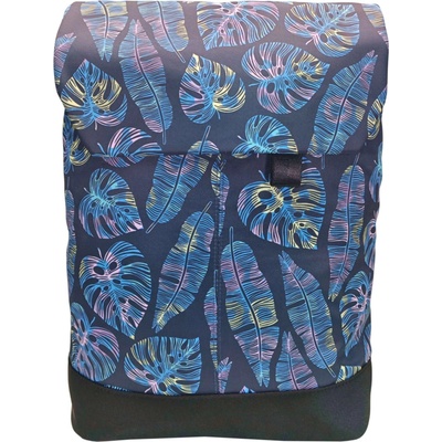 Tapple Černo-modro-žlutý květinový s klopou Harmony 19 l