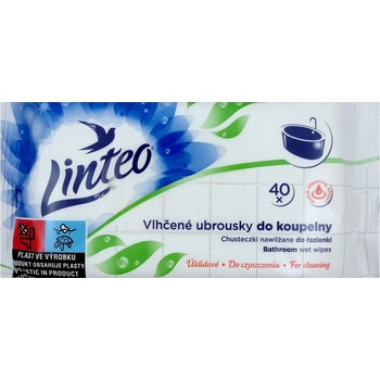 Linteo Satin vlhčené ubrousky koupelna 40 ks