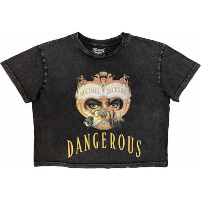 Michael Jackson Dangerous croptop Šedá