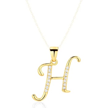 Image 1 of SAVICKI Висулка savicki. буква Н : позлатено сребро. кубичен цирконий