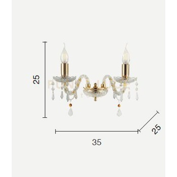 Ondaluce Dallas/2 Аплик 2ХЕ14 Хром (ap.dallas/2cr)
