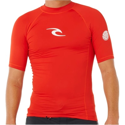 Rip Curl Мъжка плажна тениска от ликра Rip curl Waves UPF Perf S/S Lycra - Lava Red (050-2305-0414)