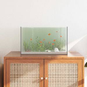 vidaXL Аквариум със съхранение Прозрачен 50 x 30 x 30 см Стъкло (42020382)