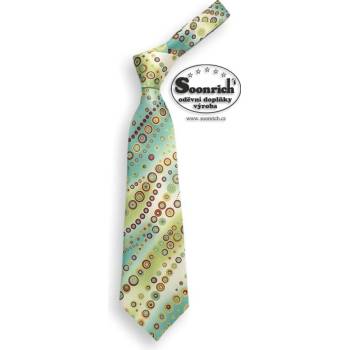Soonrich kravata zelená s puntíky kvz015
