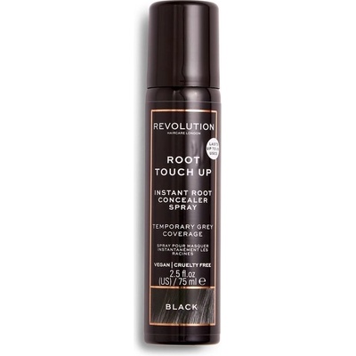 Revolution Haircare Root Touch Up sprej pre okamžité zakrytie odrastov Black 75 ml