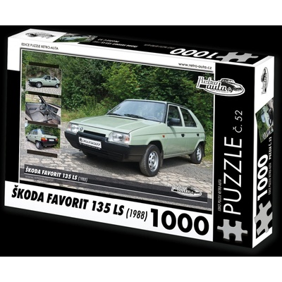 Retro-Auta č. 52 ŠKODA FAVORIT 135 LS 1988 1000 dílků