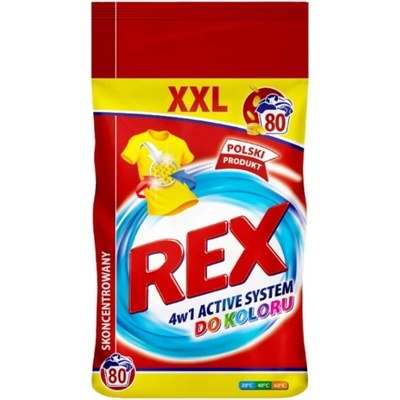 Rex koncentrovaný prášek 4v1 Active system na praní barevného prádla 6 kg