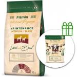 Fitmin Maintenance Medium/Maxi Агне с Говеждо 12 кг + Fitmin Play&Train Агне & Говеждо БЕЗПЛАТНО