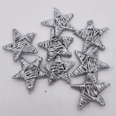 Lata star 5 cm 30ks stříbrná PT0315