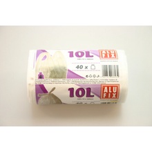 Alufix Vrecia na odpadky zaväzovacia HDPE 10l 10μm 40ks biele