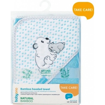 BabyOno Osuška s kapucňou Bamboo 100x100cm modrá