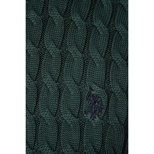 U. S. Polo Assn U. S. Polo Assn. пуловер мъжки от памук CLASSIC COTTON CABLE KNIT CREW (MUP5410)
