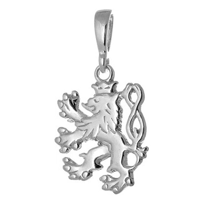 Stříbrný přívěšek znak český lev STRZ0896F