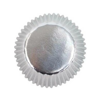 PME Foliový mini košíčky na cupcake stříbný 45ks Ø3cm