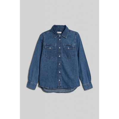 Gant Relaxed Ls Denim Shirt modrá – Zboží Dáma