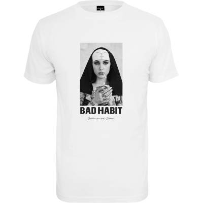 Mister Tee Мъжка тениска в бял цвят Mister Tee Bad Habit UB-MT1282-00220 - Бял, размер XS