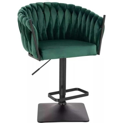 LuxuryForm Design Norden Velur na čiernej hranatej podstave zelená