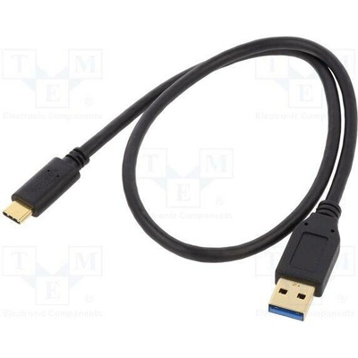 Delock 83869 USB A vidliceUSB C vidlice 0,5m černý