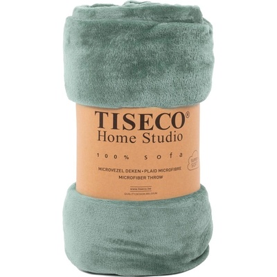 Tiseco Home Studio Zelená mikroplyšová deka 150x200