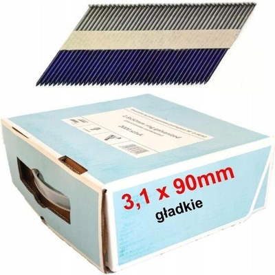 Hřebíky do hřebíkovačky SPINMAR 3,1x90 mm hladké 34° 2000 ks