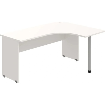 OFFICE PRO s.r.o. HOBIS kancelársky stôl pracovný tvarový, ergo ľavý - GE 60 L, biela