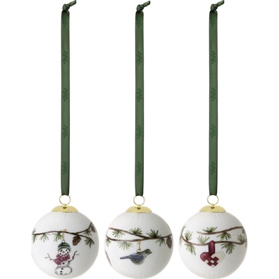 Kähler Vánoční baňky Hammershoi Christmas set 3 ks