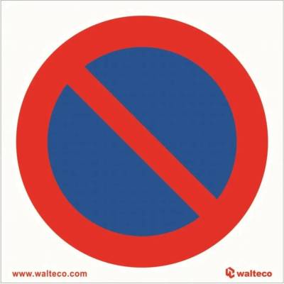 Walteco Zákazový symbol ""Zákaz státia"" samolepiaci, 92 x 92 mm