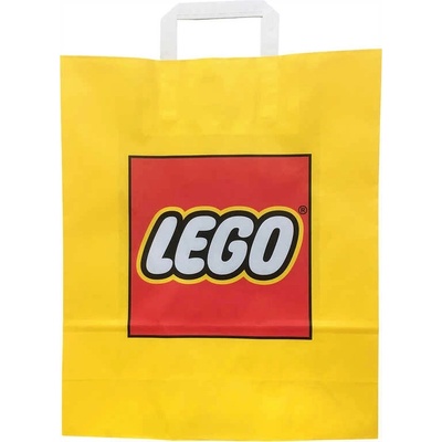 Lego reklamná papierová darčeková taška žltá 34 × 35 cm - 1 kus