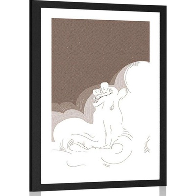 Plakát s paspartou noc plná lásky - 40x60 silver