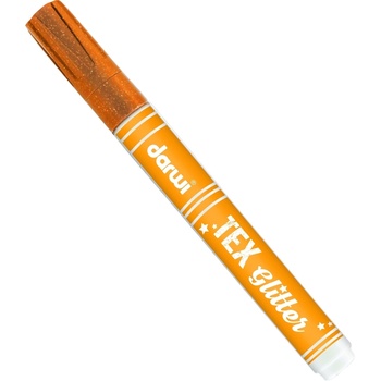 Darwi Tex Fabric Glitter Marker Маркер за текстил Orange 6 ml 1 бр (DA0140013752C)