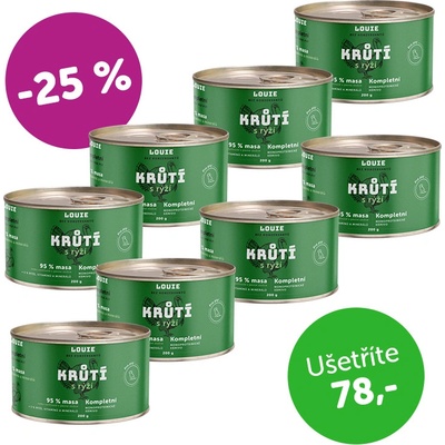 Louie Krůtí s rýží 8 x 200 g