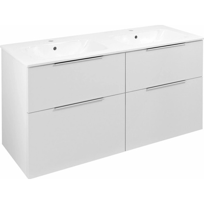SAPHO CIRASA umyvadlová skříňka s dvojumyvadlem 121x66x46cm, bílá lesk CR121-3030-21