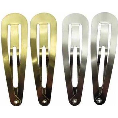 Sponka do vlasů pukačka Duko - 58 mm, stříbrná, zlatá, 4 ks (918) – Zboží Dáma