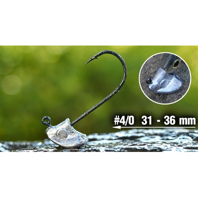NASTRAHY.cz Neváznoucí jigová hlavička REDBASS StandUp Pro Sickle #4/0 36 mm 40 g 5 ks