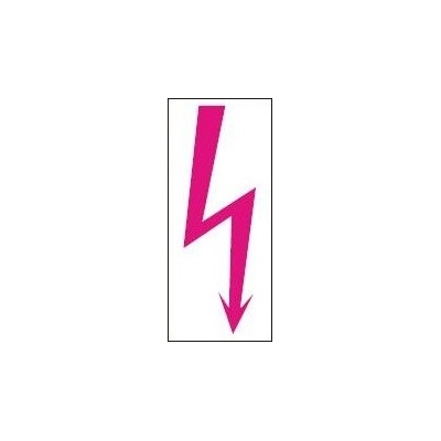 Symbol - červený blesk, samolepka 50x115mm