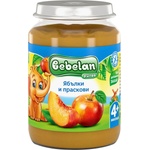 Bebelan Плодово пюре Bebelan Puree - Ябълки и праскови, 190 g (4218) - ozone