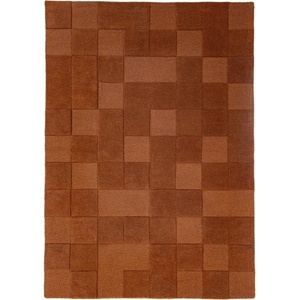 Flair Rugs Теракотен ръчно изработен вълнен килим 200x290 cm Checkerboard - Flair Rugs (503119382615)