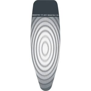 Brabantia Калъф за маса за гладене Brabantia D 1003457, 135x45 см, 8 мм, Топлоустойчива зона за ютия, Тъмносив/Бял (1003457)