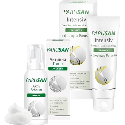 Parusan Комплект - Балсам-маска за коса Intensiv и Активна пяна за коса за жени, 125 + 100 ml