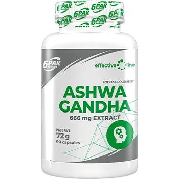 6PAK Ashwagandha 666 mg 90 kapsúl