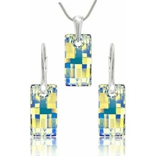 Swarovski Elements Urban krystal Stříbrná sada 39022.2