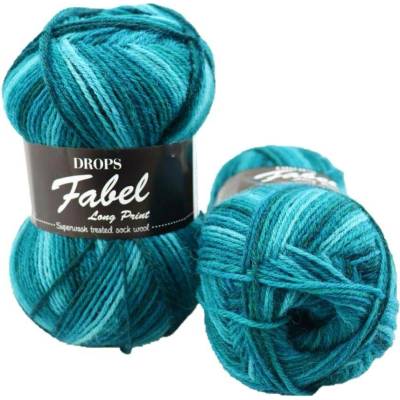 Drops Fabel long print 918 smaragdy
