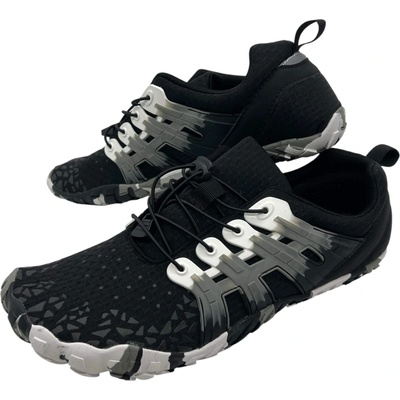 Superun Pánske čierne športové barefoot topánky 02 Černá
