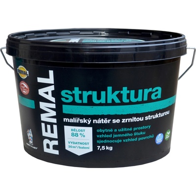 Remal Štruktúra Tónovateľná interiérová farba, so štruktúrou do 0,5mm biela 7,5kg