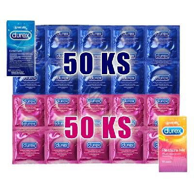 Durex mix Extra Safe/Pleasuremax 100ks