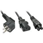 Lindy Захранващ кабел Lindy 30047, от Schuko(м) към към 1 x C13/C5(м), 2m (30047)